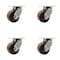 Service Caster 6'' Extra Heavy Duty High Temp Phenolic Wheel Swivel Top Plate Caster, 4PK CRAN-SCC-KP92S630-PHRHT-4 - alternate 1